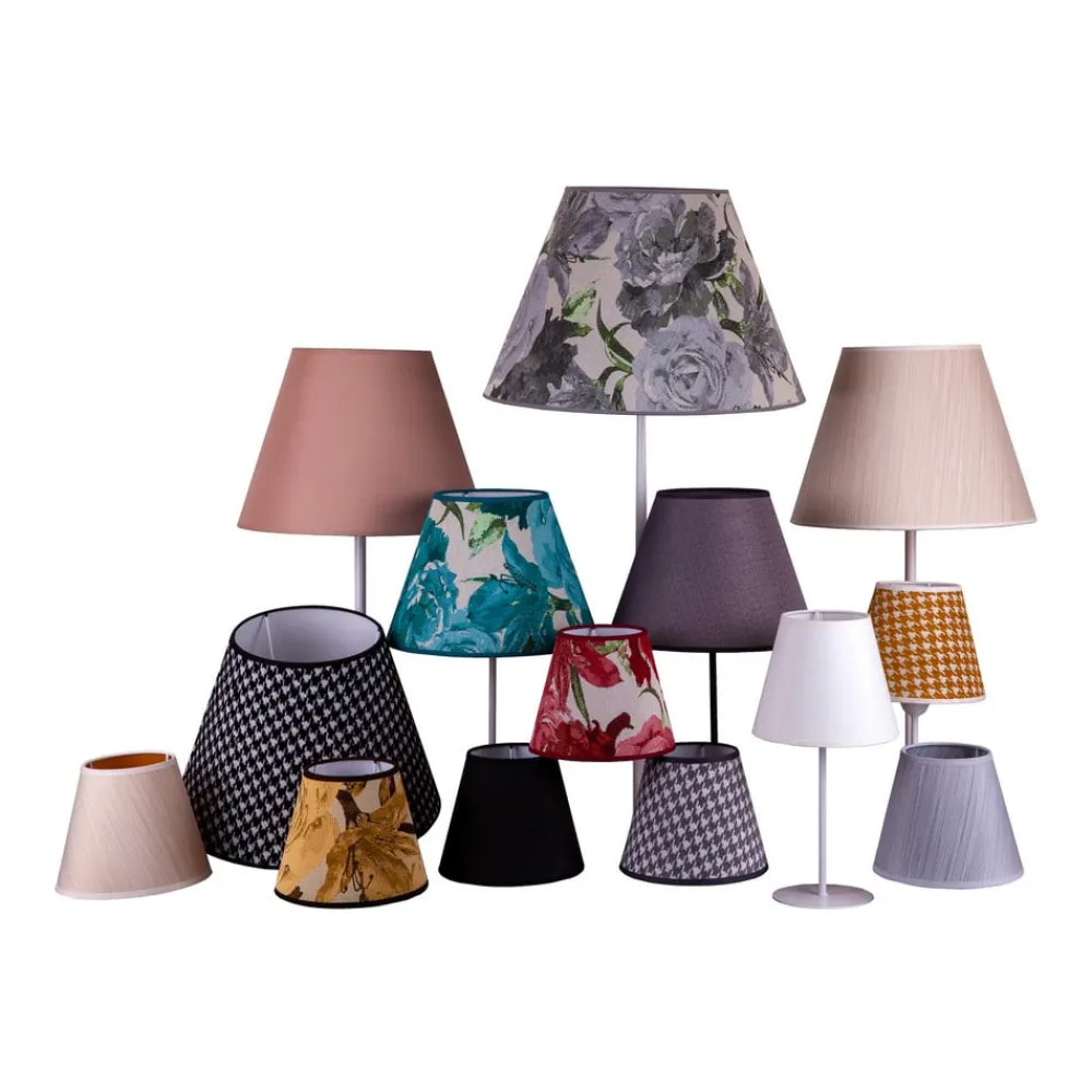 Lampeskærm Sofia Højde 15,5 cm Blomstermønster turkis^Duolla Best