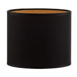 Luminex Lampeskærm Soho, sort/guld, tekstil, Ø 18 cm