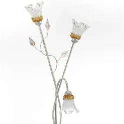 ONLI Lancia gulvlampe, elfenbensfarvet, 3 lyskilder, jern, glas