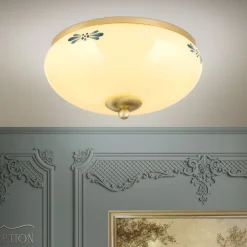 Landhaus loftlampe, messing creme blå, Ø 28 cm^ORION Clearance