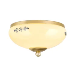 ORION Landhaus loftlampe, messing creme blå, Ø 21 cm