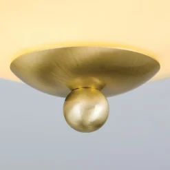 ORION Landhaus loftlampe, messing creme blå, Ø 21 cm