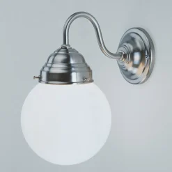 Berliner Messinglampen Larry væglampe, mat nikkel