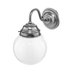 Berliner Messinglampen Larry væglampe, mat nikkel