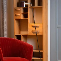 Lavale LED-gulvlampe, sort, dæmpbar, højde 138 cm^Lucide Discount