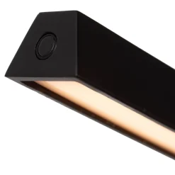 Lavale LED-gulvlampe, sort, dæmpbar, højde 138 cm^Lucide Discount