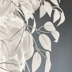 Reality Leuchten Leavy gulvlampe, højde 180 cm, krom/hvid, metal/plast