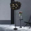 Reality Leuchten Gulvlamper|Gulvlamper>Leavy gulvlampe, sort/guld, højde 180 cm, plast