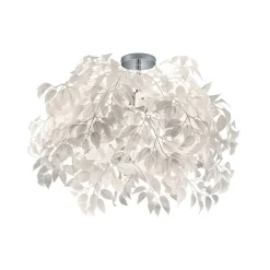 Leavy loftslampe, krom/hvid, Ø 70 cm, plast^Reality Leuchten New