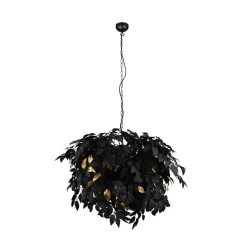 Leavy pendellampe, sort/guld, Ø 70 cm, plast^Reality Leuchten Outlet