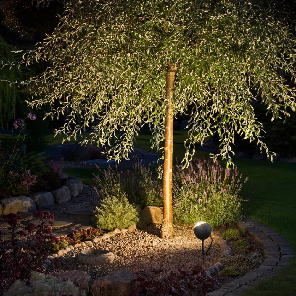 Konstsmide Lecce LED-lampe med jordspyd, sort