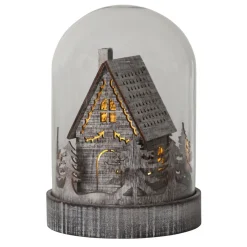 STAR TRADING LED dekorationslys Kupol hus, brun