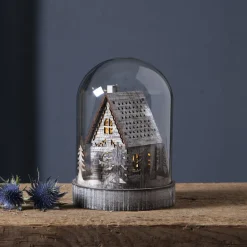 STAR TRADING LED dekorationslys Kupol hus, brun