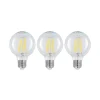 Arcchio Dæmpbar Led-Pære|Filament Pære>LED E27 8 W G80 2.700 K filament dæmpes klar 3 stk