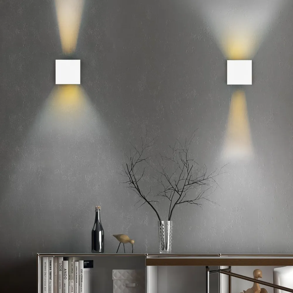 Reality Leuchten Væglampe Med Sensor>LED genopladelig udendørs væglampe Talent, hvid, bredde 10 cm, sensor