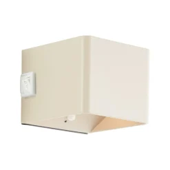 LED genopladelig udendørs væglampe Iseo, beige, bredde 10 cm, sensor^Brilliant Clearance