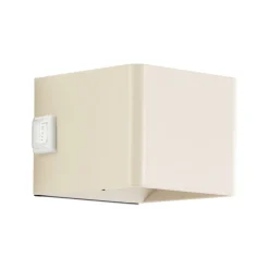 LED genopladelig udendørs væglampe Iseo, beige, bredde 10 cm, sensor^Brilliant Clearance