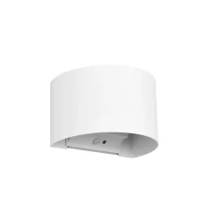 Reality Leuchten LED genopladelig udendørs væglampe Talent, hvid, bredde 16 cm, sensor