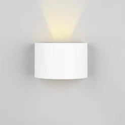Reality Leuchten LED genopladelig udendørs væglampe Talent, hvid, bredde 16 cm, sensor