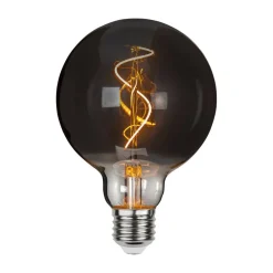 STAR TRADING LED globe G95 filament optic E27 3W 1800K røget glas