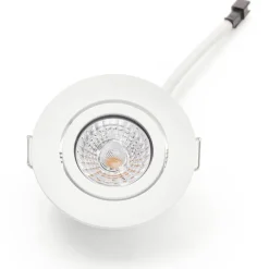 MEGAMAN LED indbygningslampe Rico 6,5 W hvid