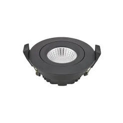 Sigor LED indbygningsspot Diled, Ø 8,5 cm, 6 W, 3.000 K, sort
