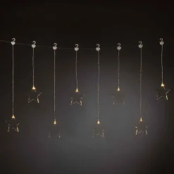 Konstsmide Christmas Julepynt|Lysnet, Lysforhæng>LED indendørs lysforhæng med otte stjerner