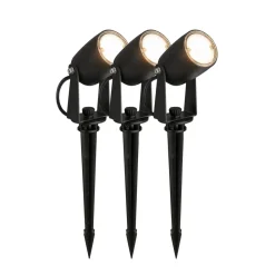 Briloner LED jordspyd 3928035 12 V 3x forlængelse sort Ø 4 cm