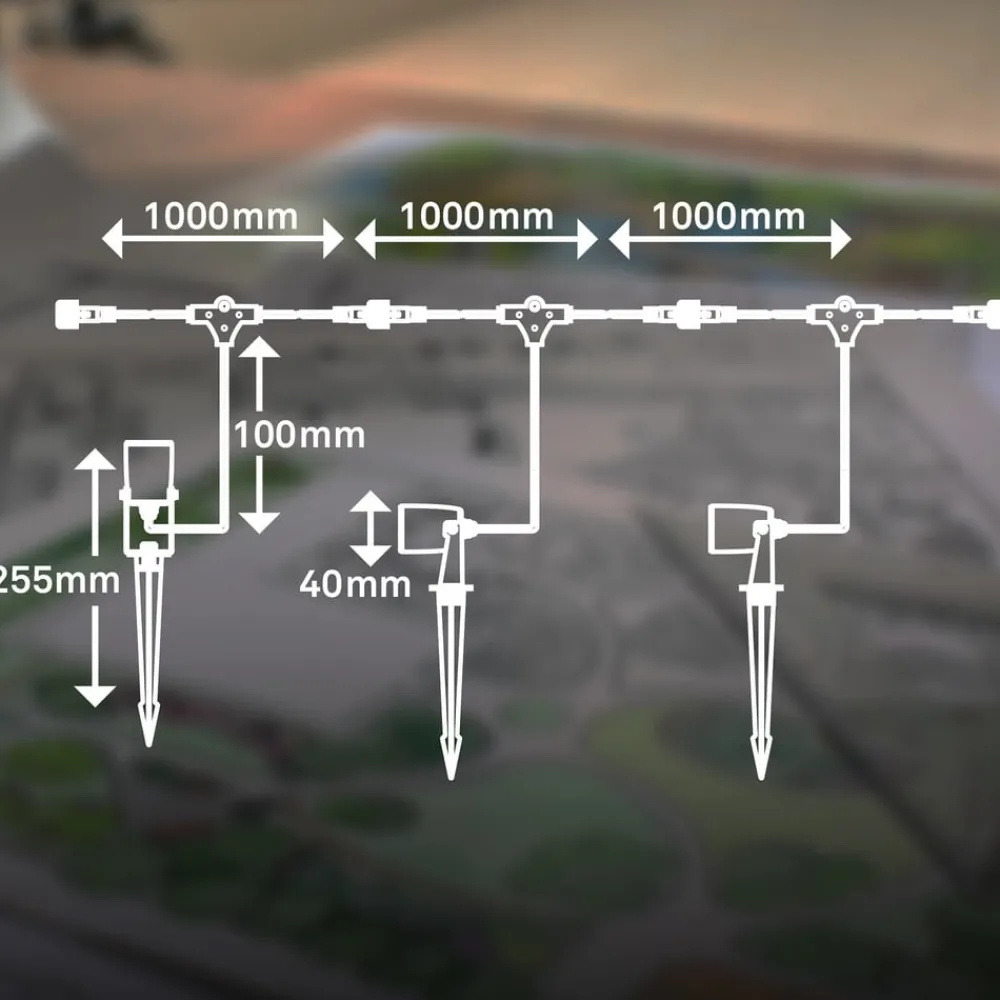 Briloner LED jordspyd 3928035 12 V 3x forlængelse sort Ø 4 cm