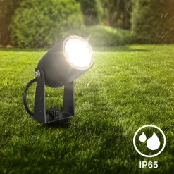 Briloner LED jordspyd 3928035 12 V 3x forlængelse sort Ø 4 cm