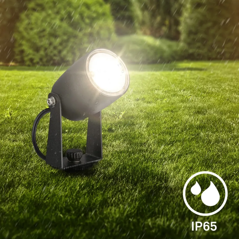 Briloner LED jordspyd 3928035 12 V 3x forlængelse sort Ø 4 cm