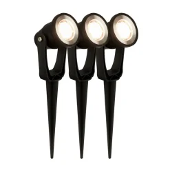 Briloner LED jordspydspids 3919035 12V 3-punkts forlængelse, sort Ø 5 cm