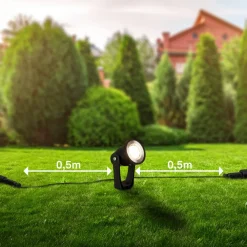 Briloner LED jordspydspids 3919035 12V 3-punkts forlængelse, sort Ø 5 cm