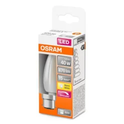 LED kertepære B22d 5W 2.700K mat dæmpbar^OSRAM Sale