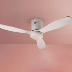 Schuller Valencia Loftventilatorer>LED loftventilator Siroco Mini, DC, støjsvag, hvid, CCT