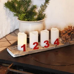 STAR TRADING LED lys Candle med fjernbetjening, 4'er sæt, hvid