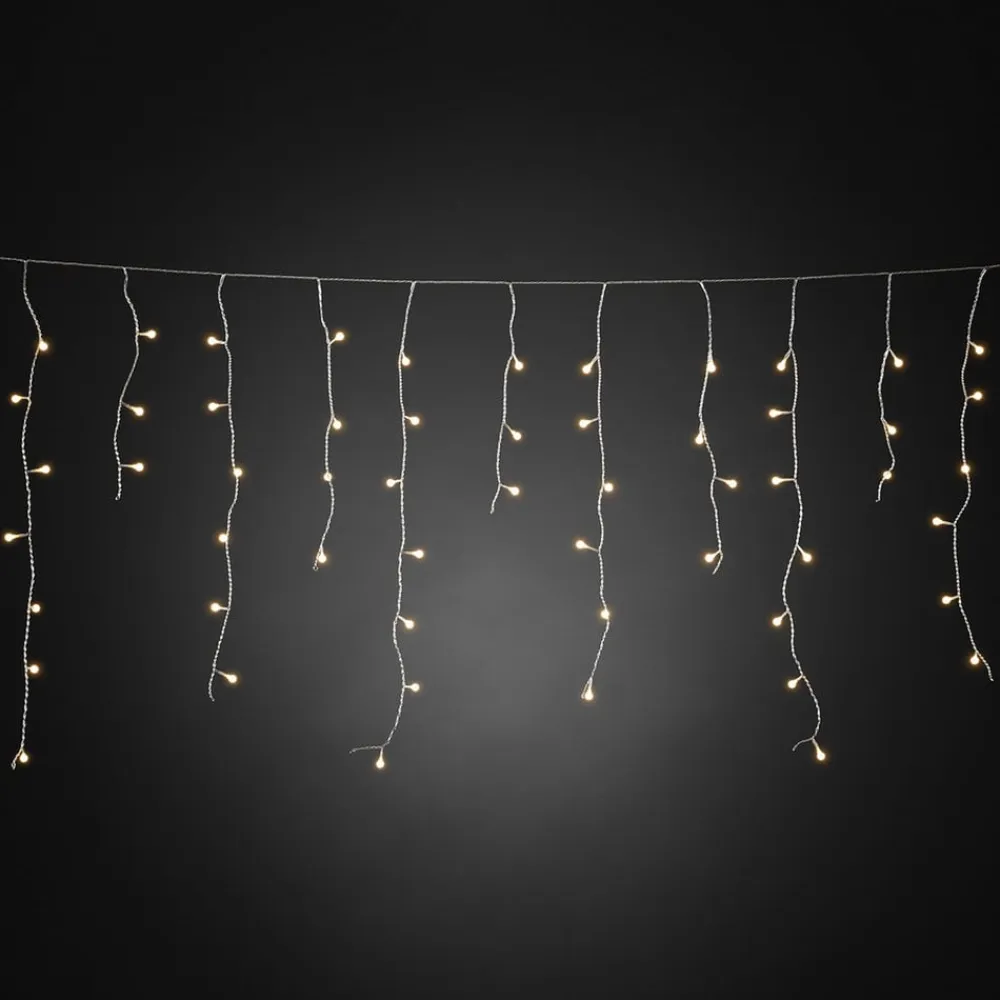 LED lysgardin isregn varm hvid transp. 10m^Konstsmide Christmas New