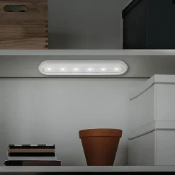 Briloner LED Push Light Row, batteridrift, 6.500 K, 30 cm