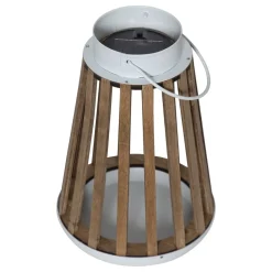 LED solar bordlampe Catania lavet af birketræ^STAR TRADING Best