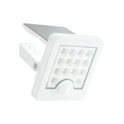 Brilliant LED solcelle udendørs vægspot Luton Sensor, hvid, bredde 13 cm