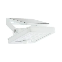 Brilliant LED solcelle udendørs vægspot Luton Sensor, hvid, bredde 13 cm