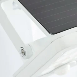 Brilliant LED solcelle udendørs vægspot Luton Sensor, hvid, bredde 13 cm