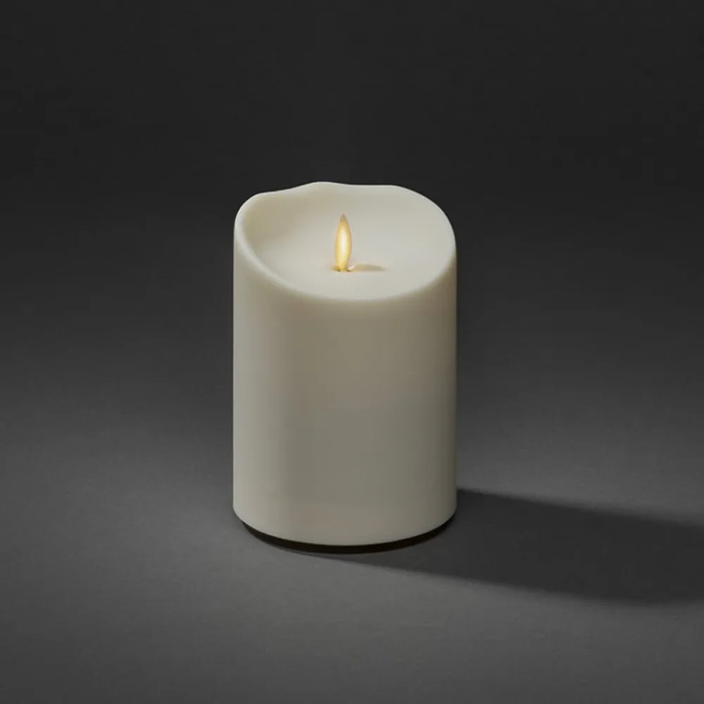 Konstsmide Christmas Julepynt|Led Stearinlys>LED stearinlys IP44 cremehvid smeltet højde 14 cm