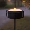 STAR TRADING Dekorationsbelysning>LED stearinlys Torch Candle sort metal/voks batteridrevet