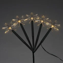 Konstsmide Christmas LED udendørs dekorationsstjerne, 5-lys, med jordspyd