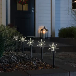 Konstsmide Christmas LED udendørs dekorationsstjerne, 5-lys, med jordspyd