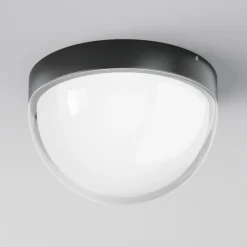 Maytoni Udendørs Loftlamper>LED udendørs loftlampe Mon, grafit, Ø 18 cm, IP65, 3.000K