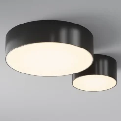 Maytoni LED udendørs loftlampe Zon, sort, Ø 12 cm, 3.000 K metal