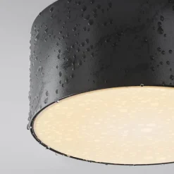 Maytoni LED udendørs loftlampe Zon, sort, Ø 12 cm, 3.000 K metal
