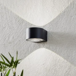 CMD LED udendørs væglampe 9029 med glaslinser